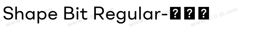 Shape Bit Regular字体转换